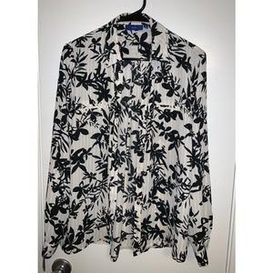 Black/Cream/White Apt.9 Blouse - Size Medium